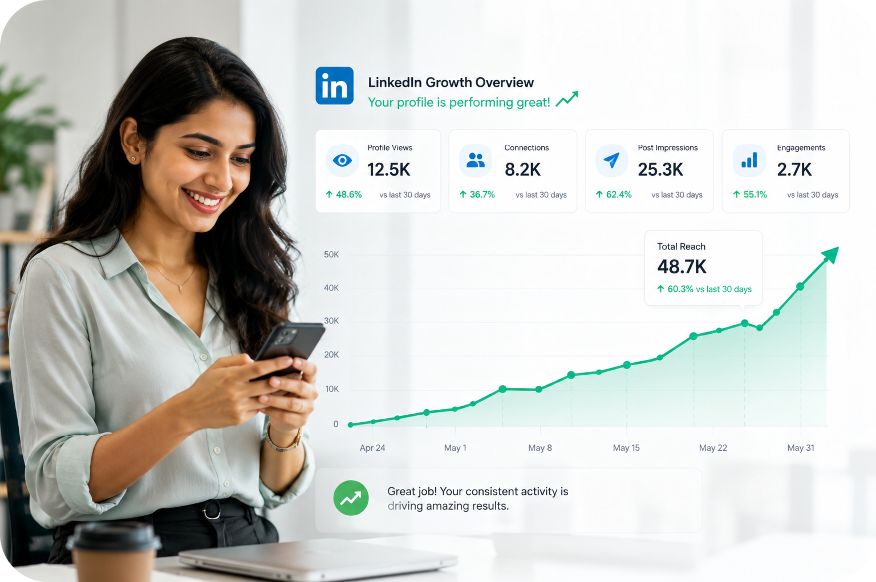Visibility+ Linkedin growth